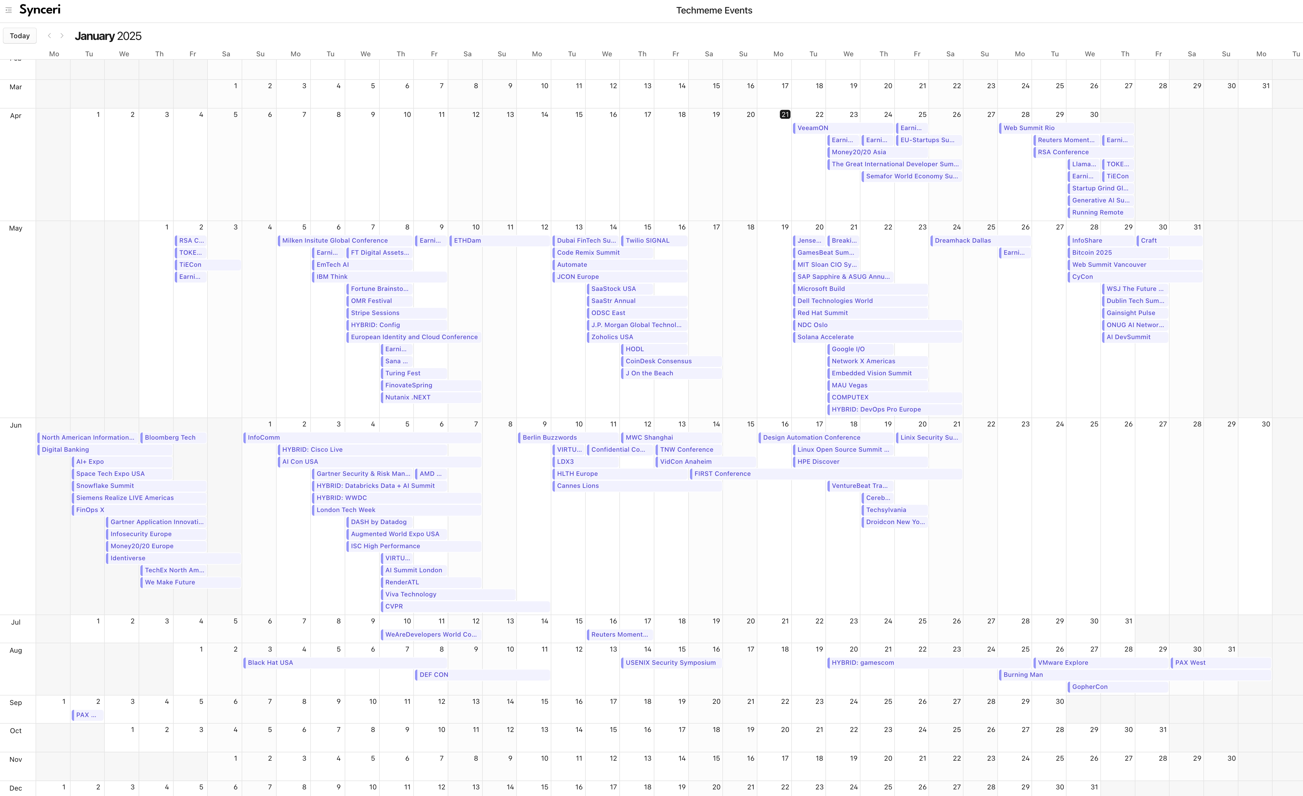 New View: Yearly Planner